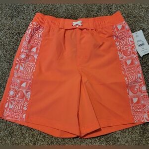 Orange Kids Swim Trunks